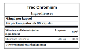 Trec Chromium Picolinate - 90 Kapslar LÄGSTA PRIS GARANTI